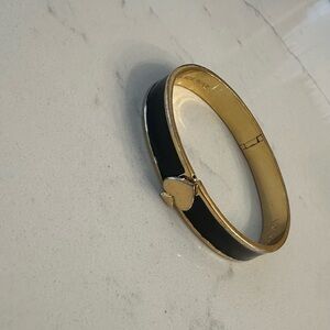 Kate Spade New York Gold and Black Hinge Bangle